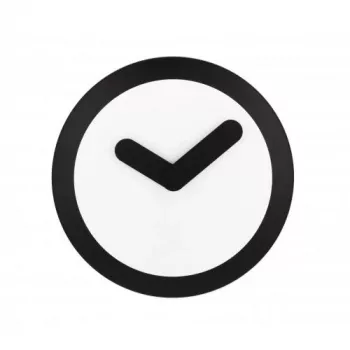 NeXtime Reloj 2615zw Focus, Ø25 cm, pared, blanco/negro