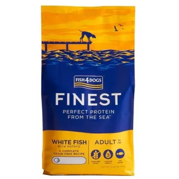FISH4DOGS Finest Ocean White fish M/L - Comida seca para perros - 12 kg