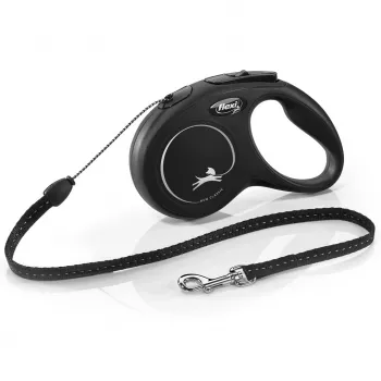 Flexi New CLASSIC 5 m negro Correa retráctil para perros