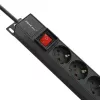Qoltec regleta PDU de aluminio para RACK | 16A | 16 x Schuko | vertical | 1,8 m