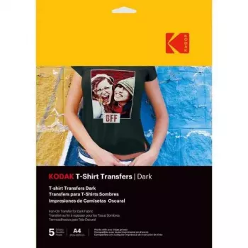 Papel de transferencia Kodak 3510553 — 5 uds. para tejidos oscuros (papel de transferencia)