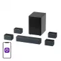 Altavoz Ultimea Poseidon D80 negro 7.1 canales, 8 altavoces, con cable e inalámbrico, subwoofer activo