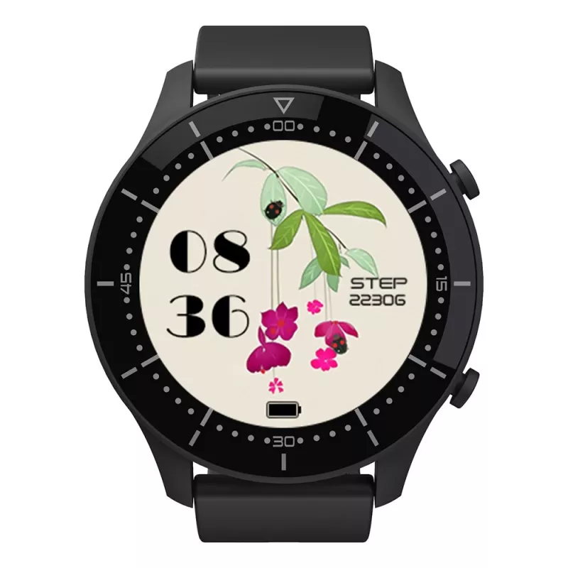 Smartwatch MEDIA-TECH MT870 — pantalla táctil IPS de 1,3 inch (3,3 cm), carcasa de 51 mm, Bluetooth, negro