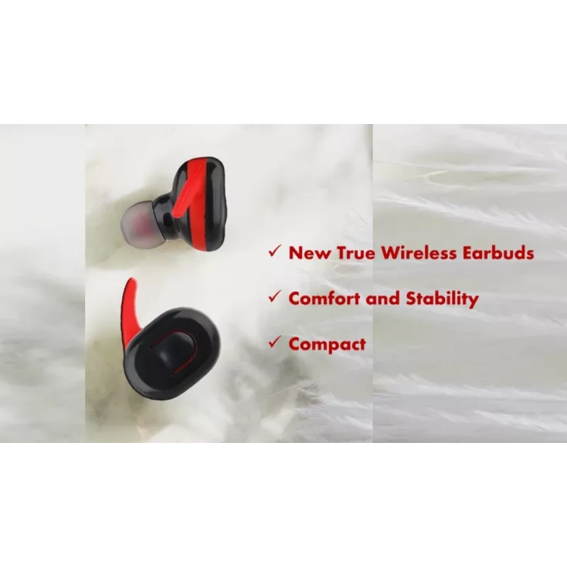 Auriculares V.Silencer Ture Wireless Earbuds negro/rojo