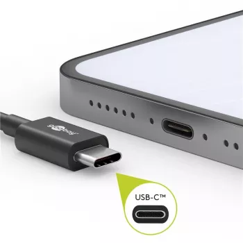Cable USB Goobay 51243 2 m USB 2.0 USB C negro (51243)