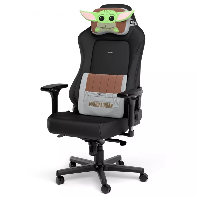 Set de cojines de espuma viscoelástica noblechairs edición Grogu – cojín de asiento y lumbar