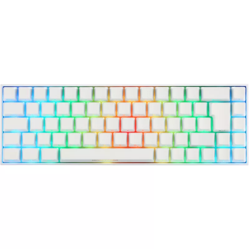 Deltaco GAM-100-W-DE. Teclado factor de forma: 65%. Estilo de teclado: Recto. Interfaz de dispositivo: USB + Bluetooth, interruptor de tecla: interruptor mecánico,