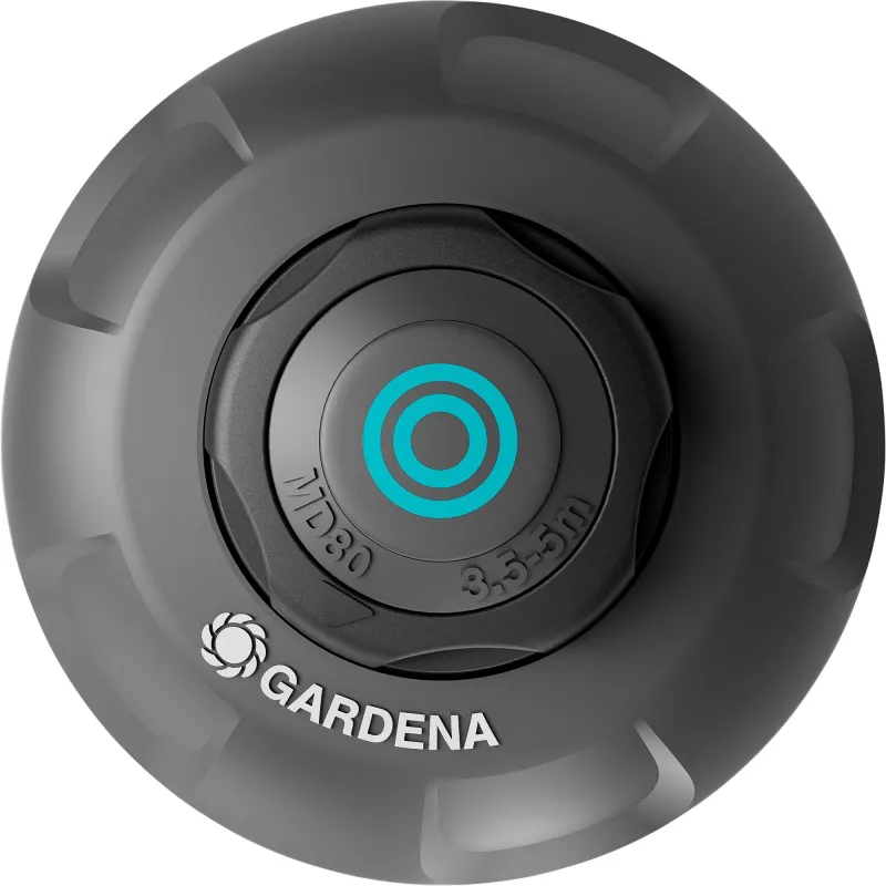 Sistema de riego aspersor emergente MD80 negro gris alcance 3,5 a 5 metros