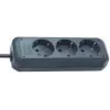 brennenstuhl Eco-Line - Regleta de enchufes - 3 tomas - cable de 1,5 m - negro (1158620015)