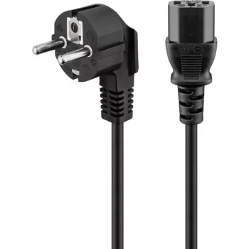 Goobay cable de conexión C13 > conector schuko (negro, 1,5 metros, conector acodado)