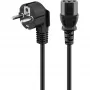 Goobay cable de conexión C13 > conector schuko (negro, 1,5 metros, conector acodado)