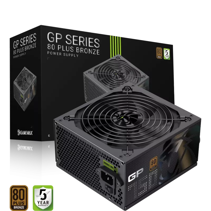 Fuente de alimentación Gamemax, 80 PLUS, Bronze | GP 750B | 750 W
