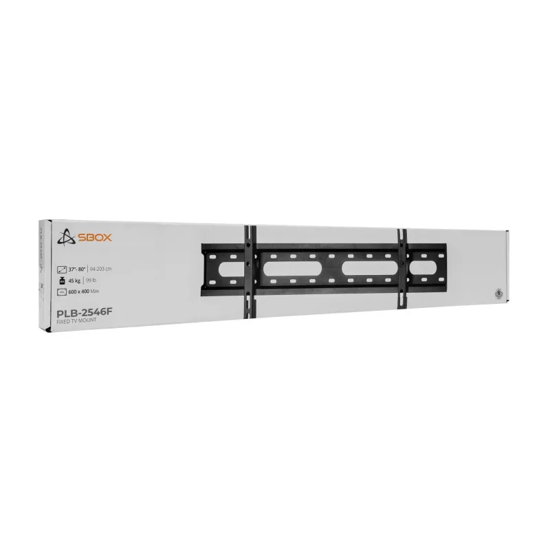 Sbox PLB-2546F-2 soporte de pared fijo para TV, 37-80 pulgadas, hasta 45 kg, VESA 600x400