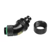 Racor BitsPower BP-MB45R2CPF-CC3U de latón para refrigeración líquida de PC, negro y verde