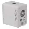 Mininevera Adler AD 8084G — compacta gris 12V/230V, capacidad 4 L, portátil, puerta con bisagra a la derecha