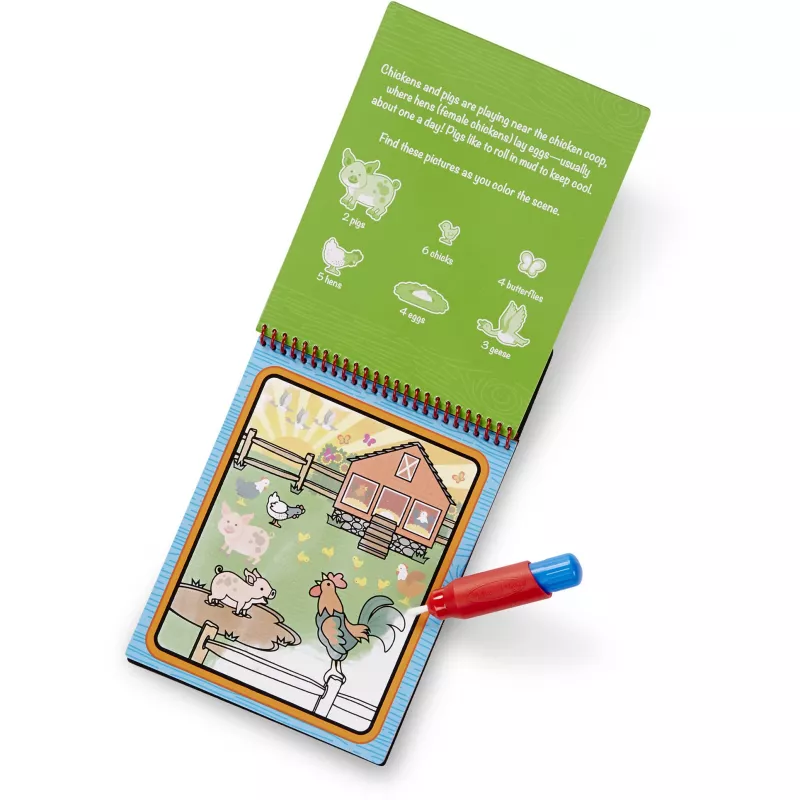 Water Wow Farm GML Malbuch — spinmaster libro de pintura con agua reutilizable para viaje