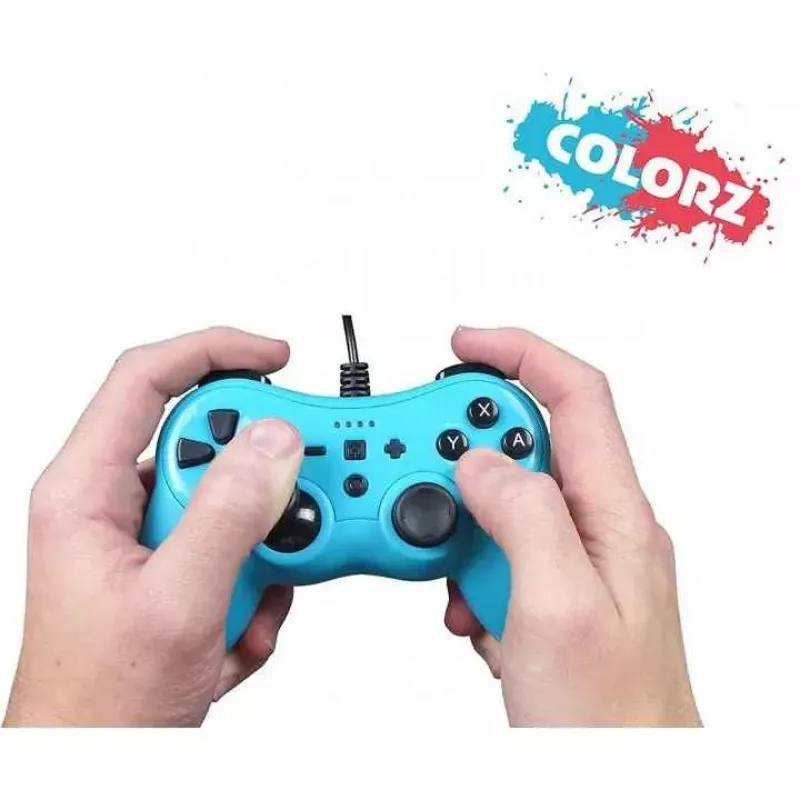 Mando con cable SUBSONIC SA5488-1 Neon Blue — para Nintendo Switch, conexión por cable