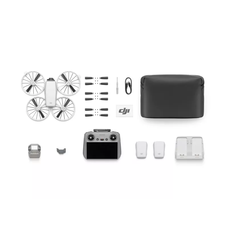 DJI Flip Fly More Combo (DJI RC 2) dron con cámara, 4K/60fps HDR, 48 MP, CMOS de 1/1,3″, 3 baterías