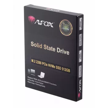 SSD M.2 AFOX ME300-512GN 512 GB PCIe NVMe TLC, lectura 2000 MB/s, escritura 1600 MB/s