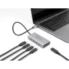 Hub USB DELOCK 10 Gbps Type-C 4 puertos PD 85W cable 30 cm