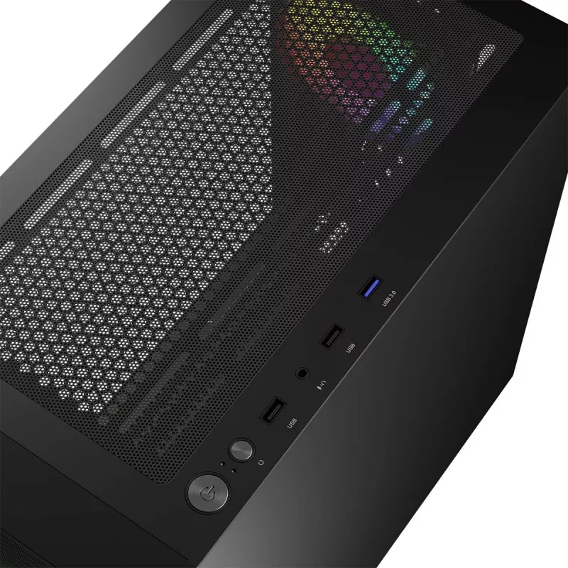 Carcasa de ordenador Logic Concept Portos Mini ARGB Micro ATX Negra