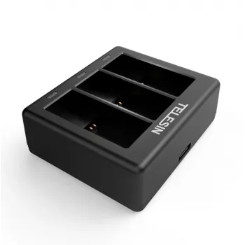 Cargador de 3 ranuras Telesin para GoPro Hero 12 / Hero 11 / Hero 10 / Hero 9