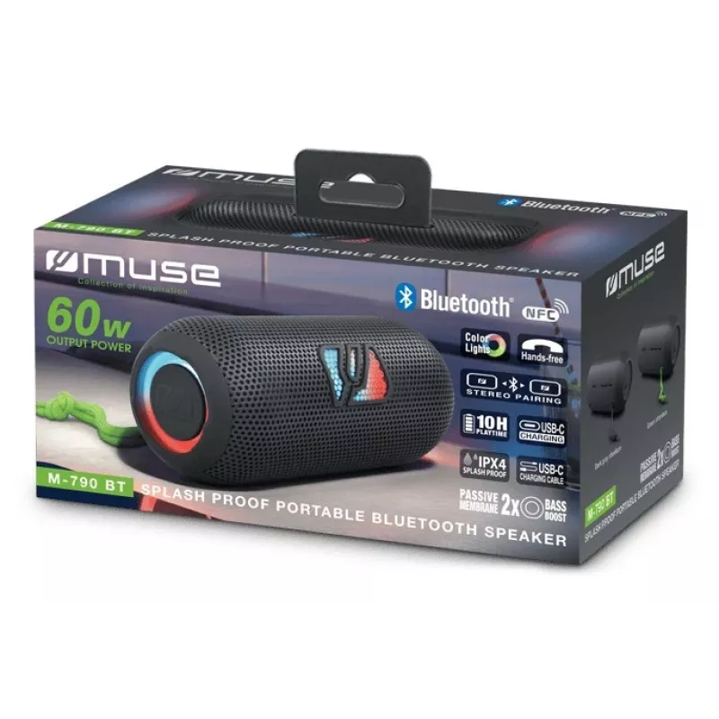 Muse M-790 BT Altavoz portátil/para fiestas Negro 60 W