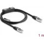 DeLOCK 81562 Cable de red Cat.6 F/UTP con interruptor, RJ-45, 0,3 m, negro