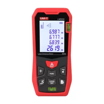 Medidor de distancia láser Unit LM50A — distancia de medición 50 m, diseño compacto