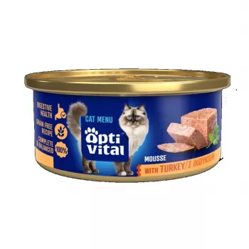 OptiVital Minilata - Mousse para gatos adultos con pavo 85 g
