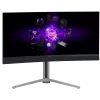 LORGAR 34MP1, Monitor gaming UWQHD MiniLED Pro, 34'' (3440*1440) Monitor curvo VA, negro/gris lechoso