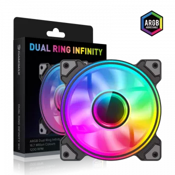 Gamemax | Ventilador de caja | DUAL RING INFINITY | Negro