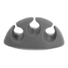 DeLOCK con 3 pasacables - set de sujetacables - montaje en mesa, montaje en superficie, apto para montaje en pared - gris, blanco (18297)