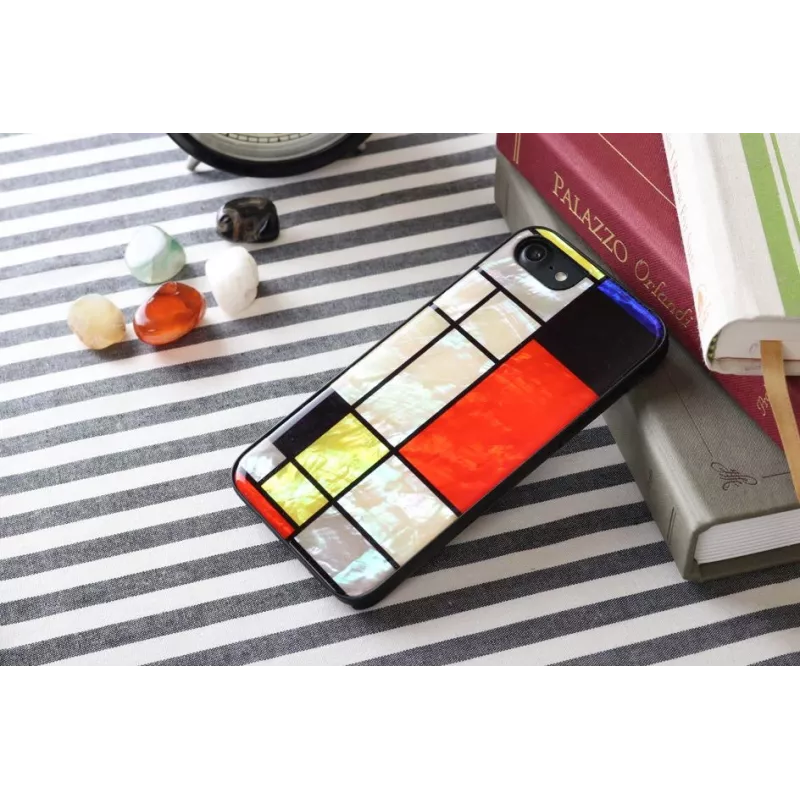 Funda protectora iKins para Apple iPhone 8/7 Mondrian negro