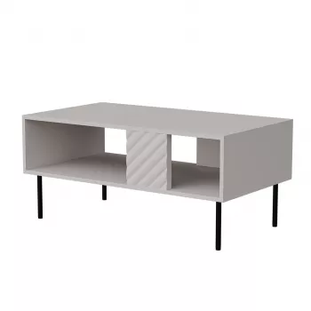 Mesa de centro Cama LUCCA banco/mesa 100x55x46 cashmere, tablero rectangular gris