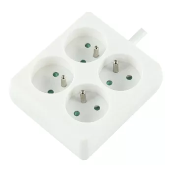 Alargador de corriente LOGON LPS155 1,5 m 4 tomas AC para interior blanco