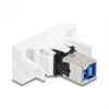Módulo Keystone DELOCK 90910 – conector USB-A plano, blanco, 45×22,5×42,6 mm