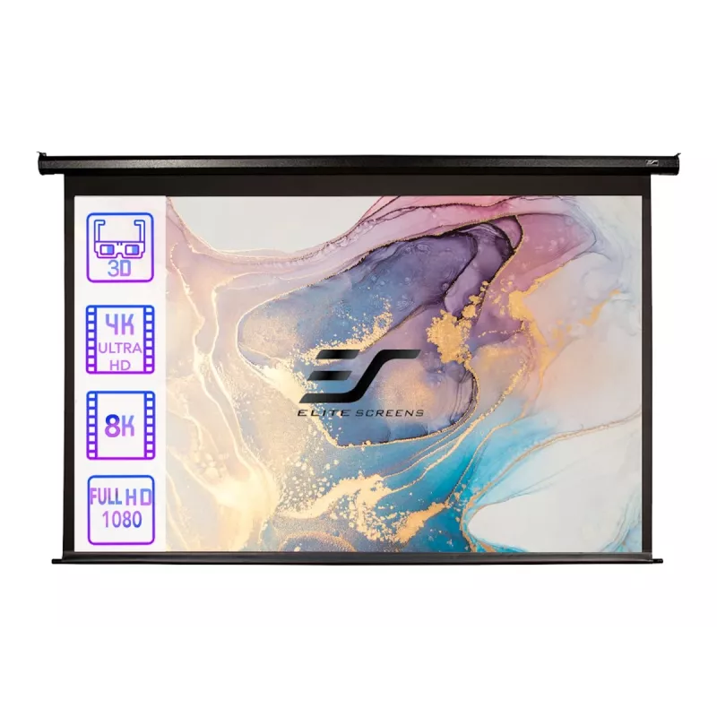 Elite Screens | Spectrum Serie | Electric110H | Diagonal 110 pulgadas | 16:9 | Ancho de imagen visible (B) 244 cm | Negro