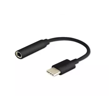 Adaptador de cable SAVIO AK-35/B conector macho USB Type-C (3.1) a conector hembra de 3,5 mm, negro
