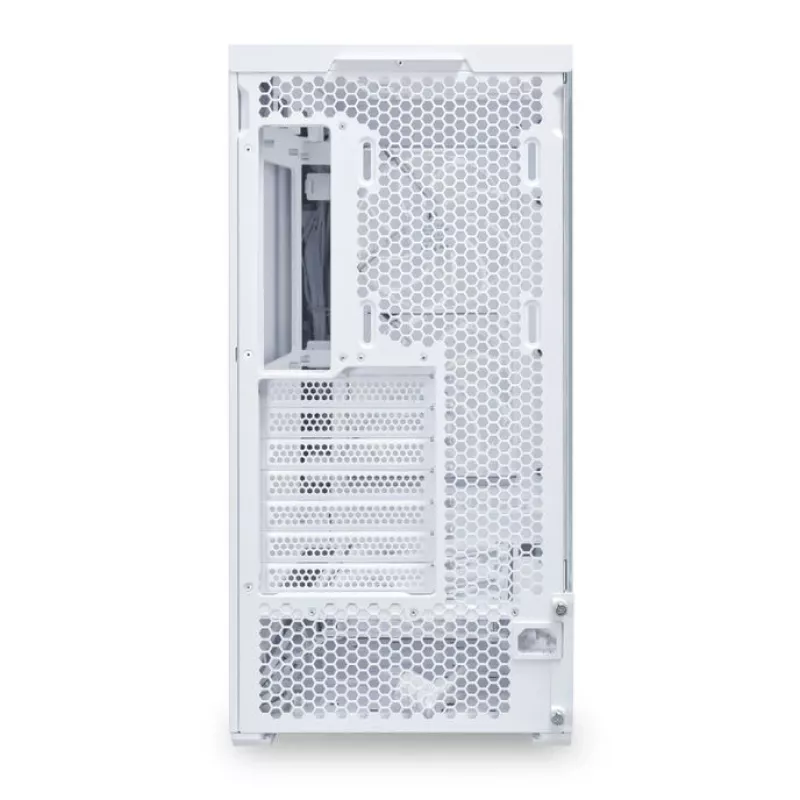Caja de PC Midi Tower Lian Li LANCOOL 207 — blanca, panel transparente, compatible con ATX/MicroATX/MiniITX, sin fuente de alimentación