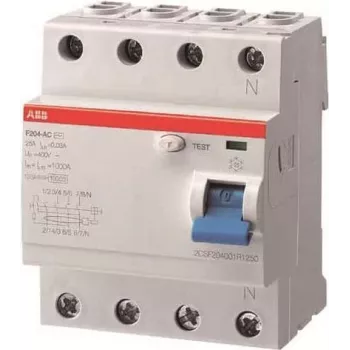 ABB F204A-40/0,03 L Interruptor diferencial 4P, 40A, 30mA, N izquierda (2CSF204123R1400)