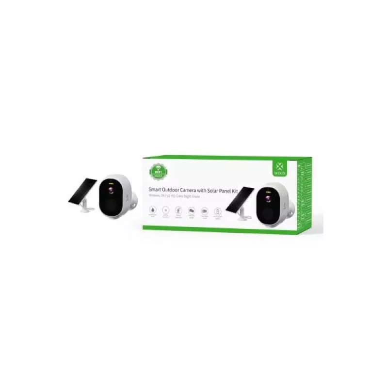 WOOX R4253-W Cámara exterior inteligente, Wi-Fi 2,4 GHz, 2K, F2.0 1/2,8 4 megapíxeles, H92°/ V66° / D128°