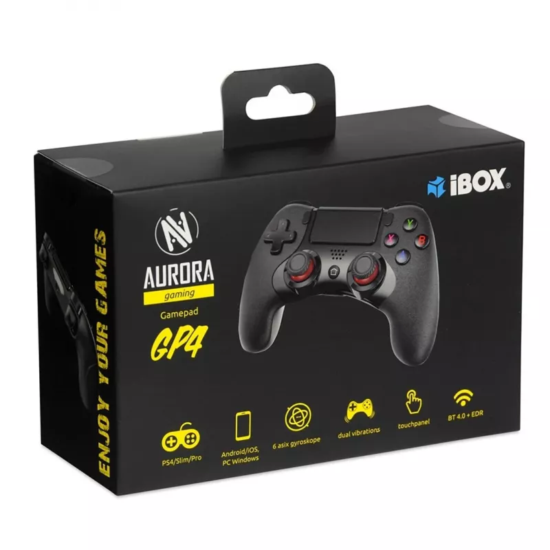 Mando de juego IBox IGP4 Gaming Peripheral negro Bluetooth analógico/digital Android, PC, PlayStation 4, iOS