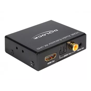 Extractor de audio HDMI estéreo / 5.1 canales 4K, adaptador negro