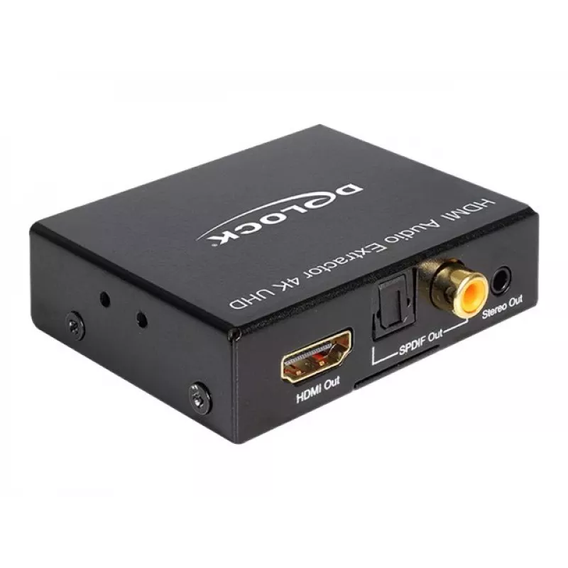 Extractor de audio HDMI estéreo / 5.1 canales 4K, adaptador negro