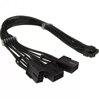 Adaptador de alimentación PCIe INTER-TECH GPU-02 12-Pin a 3×8-Pin (cable de 34 cm)