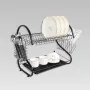 Escurridor independiente Maestro MR-1025, escurridor de platos de metal para encimera, negro, ancho 430 mm