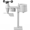 Bresser 7002580 Weather Center 5-in-1 estación meteorológica digital Wi-Fi con sensor profesional, pantalla de 5,7″, alimentación por red, negra