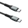 Cable Qoltec USB 2.0 Type-C a USB 2.0 Type-C 100W QC 3.0 PD 1m Negro