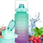 Extralink Botella de motivación, 2000 ml, verde-lila, BUT-190